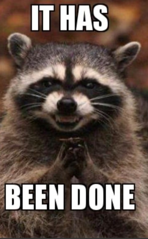 Create meme: raccoon meme , raccoons , raccoon gargle 