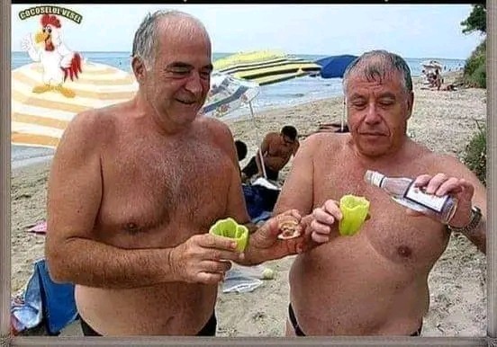 Create meme: funny joke , two old men, Today is the day of the inter-party