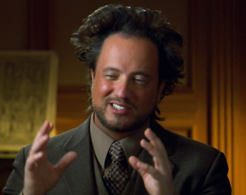 Create meme: meme woman, Giorgio tsoukalos, a frame from the movie