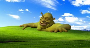 Create meme: Shrek runs, Shrek, Shrek zabumba