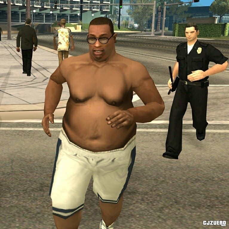 Create meme: gta thick, gta sa fat CJ, Fat CJ