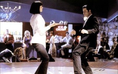 Create meme: reading, Uma Thurman and John Travolta, pulp fiction John Travolta