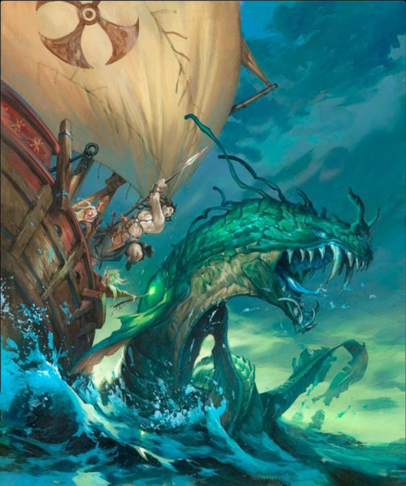 Create meme: sea monsters, kraken sea monster, sea monsters art