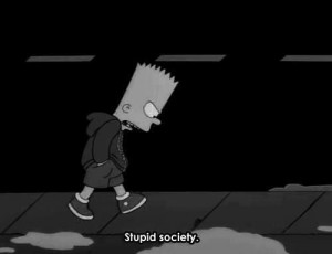 Create meme: Bart Simpson depression black, The simpsons, Bart Simpson sad