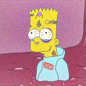 Create meme: pop art Bart Simpson, Bart Simpson tentacion, Bart Simpson lil peep