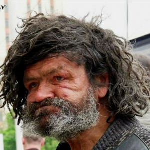 Create meme: grandpa homeless, bearded bum