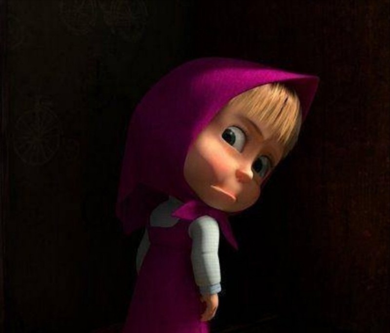 Create meme: offended Masha from the cartoon Masha and the bear, offended Masha, Masha is sad