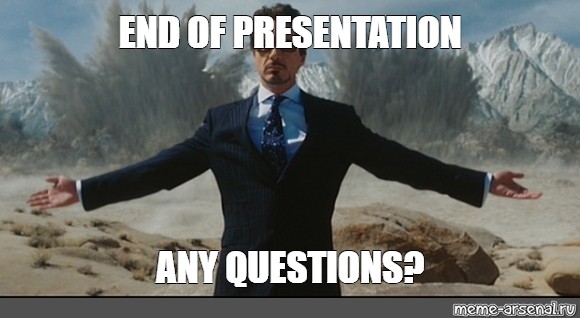 the end of a presentation meme