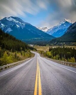 Create meme: canada mountains road, highway canada, mountain road
