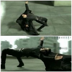 Create meme: neo in the matrix, bullet time, the matrix slow mo