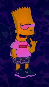 Create meme: Bart Simpson supreme, the simpsons cool, Bart Simpson mod
