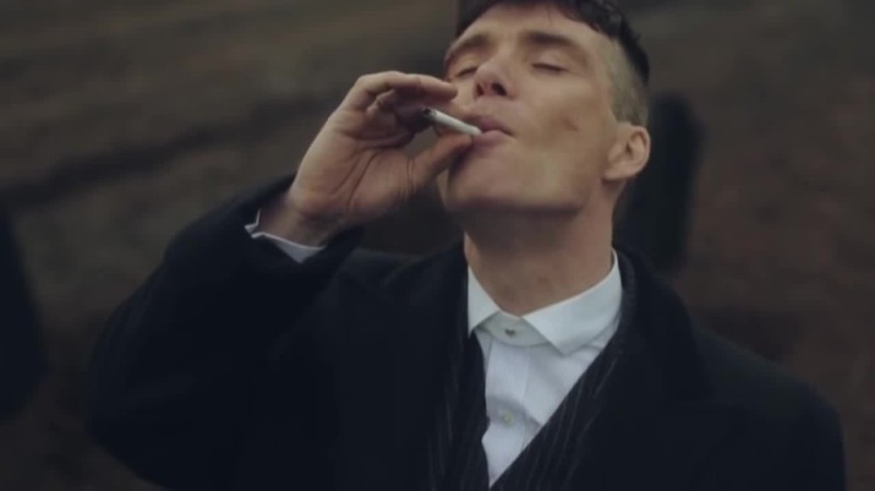 Create meme: Peaky Blinders Thomas Shelby lights up, Thomas Shelby with a cigarette, shelby peaky blinders