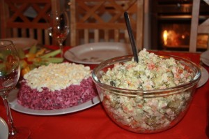 Создать мем: салат русский, очень вкусный салат, 500 гр оливье