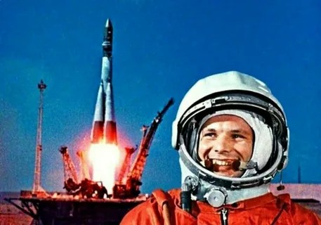 Create meme: yuri gagarin space, space Gagarin, the first flight of Gagarin