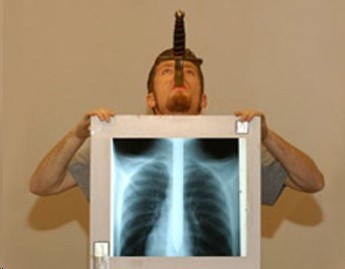 Create meme: sword swallower X-ray, sword swallower, x-ray