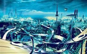 Создать мем: футуристический город будущего, фантастика город, будущее город