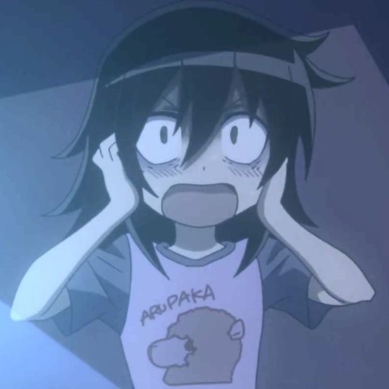 Create meme: tomoko kuroki art, watamote, anime