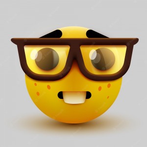 Create meme: smiley with glasses