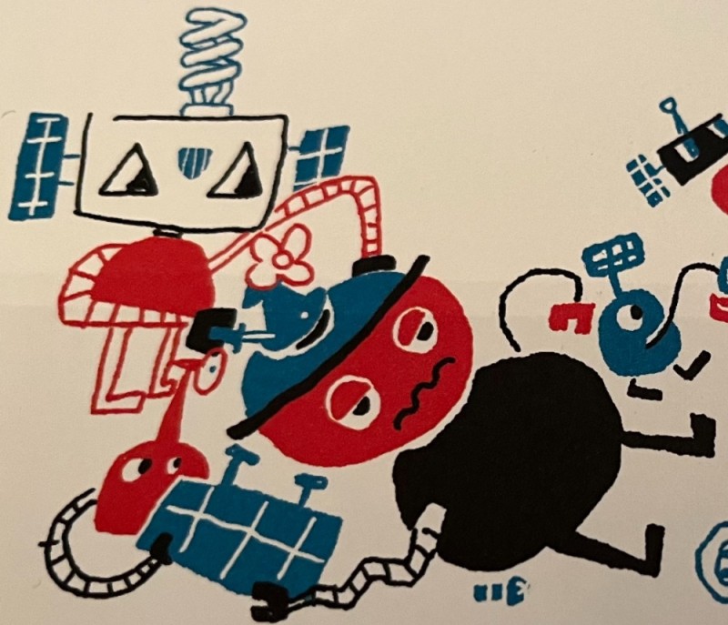 Create meme: The robot is red, robot illustration, children's robot