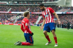 Create meme: Diego Costa and griezmann, photos from the match Atletico Madrid, Atletico Madrid win