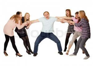 Create meme: tug of war PNG, dance group, pull a man in different directions