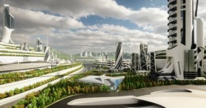 Create meme: future, futuristic architecture, the project city of the future
