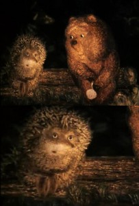 Create meme: just imagine, the hedgehog and the bear pictures, the hedgehog and the bear drinking tea