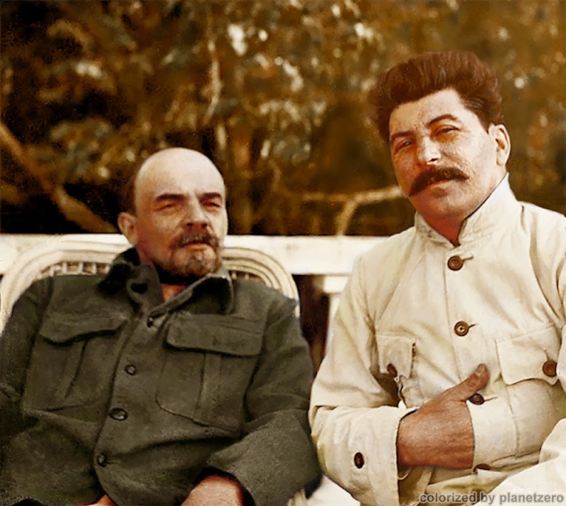 Create meme: Lenin, Stalin , Joseph Stalin and Lenin, Lenin and Stalin in gorki 1922