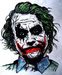 Create meme: the joker, Joker street art, the Joker Heath Ledger art black