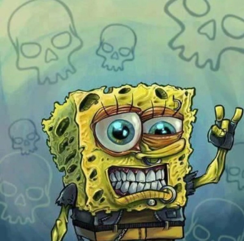 Create meme: spongebob Kalash, scary spongebob, angry spongebob