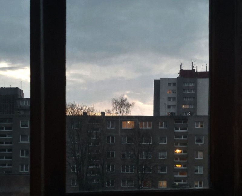 Create meme: from the window , view from the window of a high-rise building, the view from the window