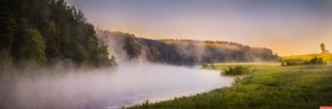 Create meme: Misty, swamp fog, the fog in the swamp