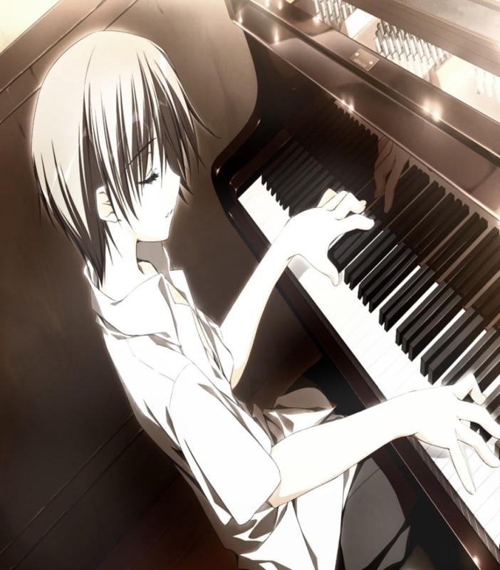 Создать мем: аниме пианино, пианист арт, subarashiki hibi ~furenzoku sonzai~