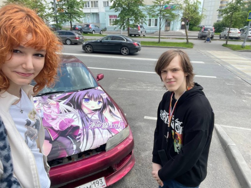 Создать мем: аниме авто, school idol project itasha, единорог itasha