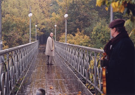 Create meme: male , the bridge of love in Kiev, autumn 