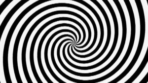 Create meme: black and white spiral, hypnotic spiral, hypnotic spiral