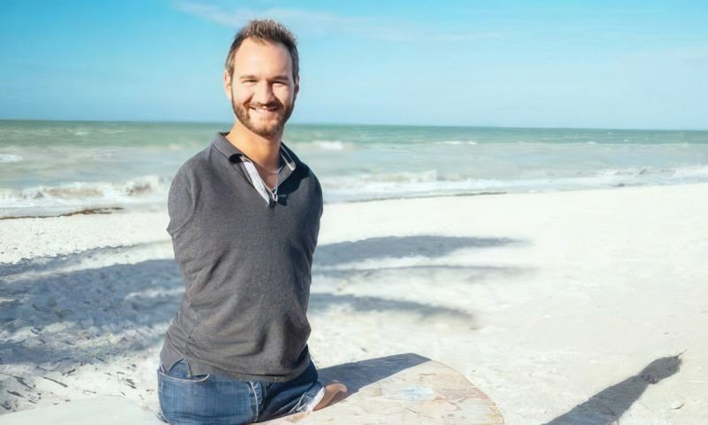 Create meme: nick Vujicic life without limits , nick Vujicic , the man without arms and legs nick vujicic