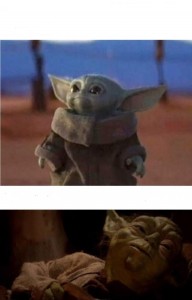 Создать мем: yoda, baby yoda, baby yoda meme