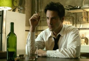 Create meme: Constantine Lord of darkness with a cigarette, John Constantine Keanu Reeves