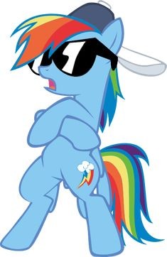 Create meme: Rainbow Dash Swag, rainbow dash pony, Rainbow Dash with glasses