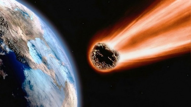 Создать мем: падающий метеорит, метеорит упал на землю, лунный метеорит
