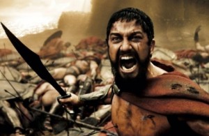 Создать мем: царь леонид, this is sparta, зис ис спарта