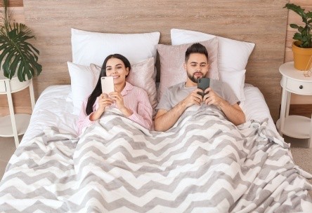 Create meme: female male, couple in bed, in the bedroom