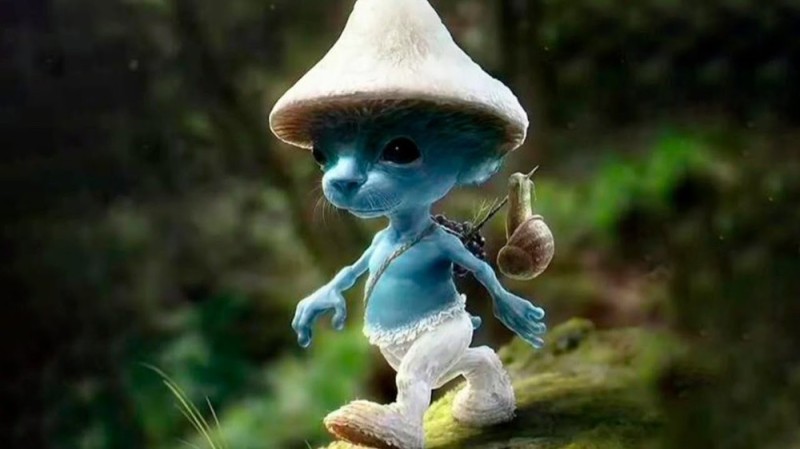 Create meme: mushrooms , 3 d characters, Smurfs 