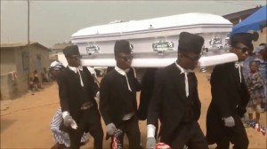Create meme: Negro, dance with the coffin Africa, Negroes at a funeral dance