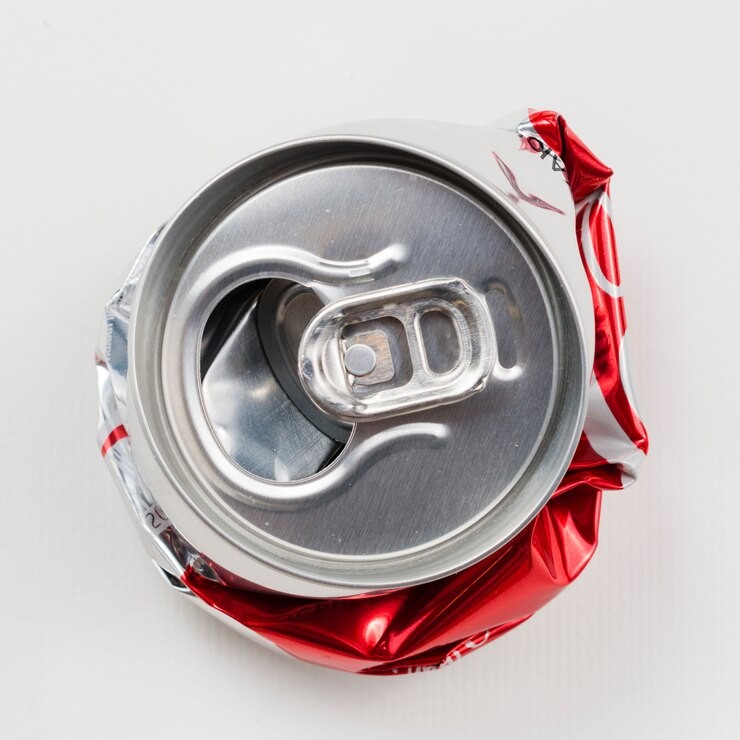 Create meme: beer, aluminum cans, a crumpled iron can