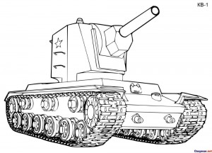 Раскраска Танк Т-34