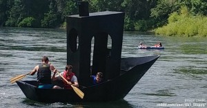 Create meme: on the river, boat