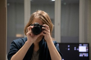 Create meme: girl, the camera, people