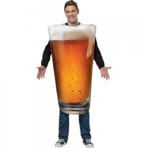 Создать мем: beer, костюм пивасика, стакан пива